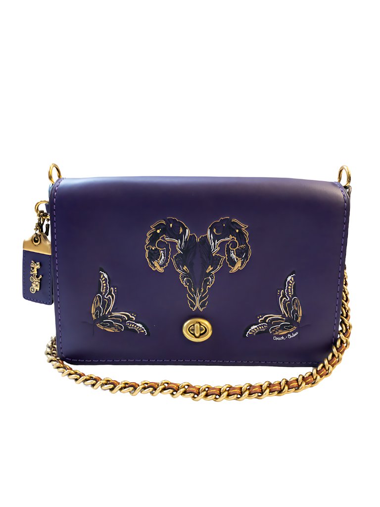 Coach Chelsea Champlain Dinky 24 With Tattoo Purple